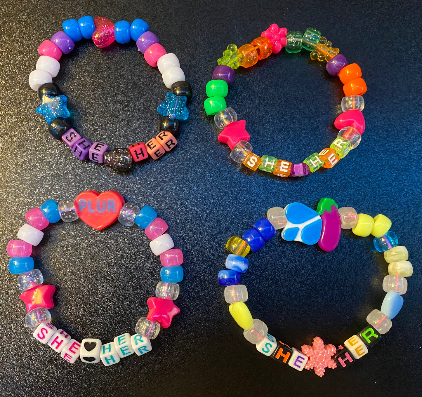 CUSTOM Silly Pronounz Kandi Bracelet
