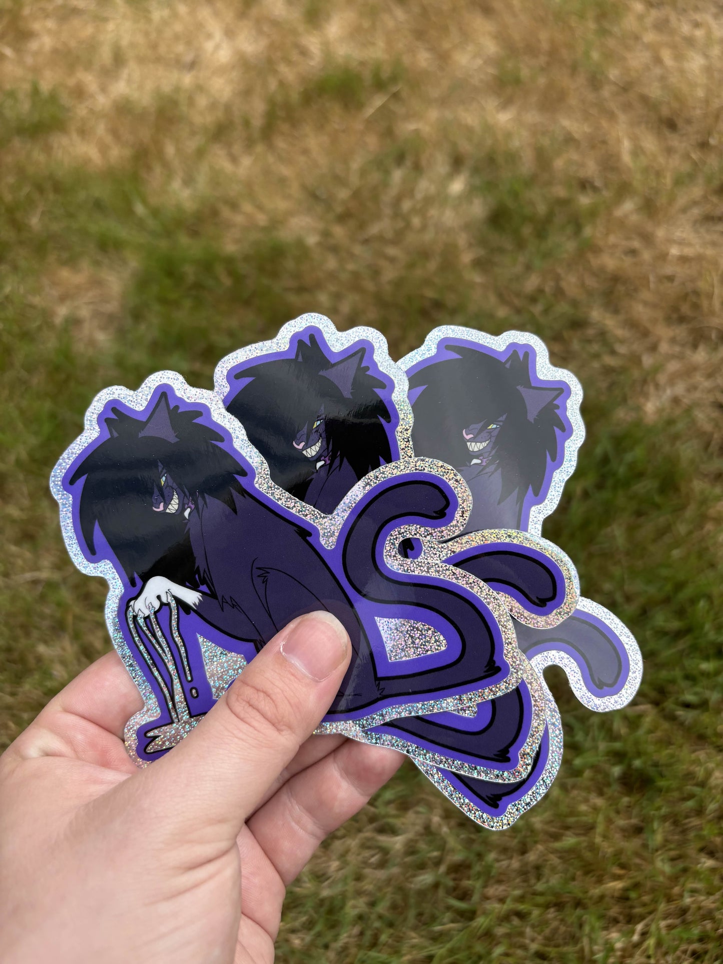 Warrior Cat Scourge Glitter Sticker