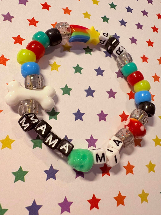 "Mama Mia ... RIP" Mario Themed Kandi Bracelet