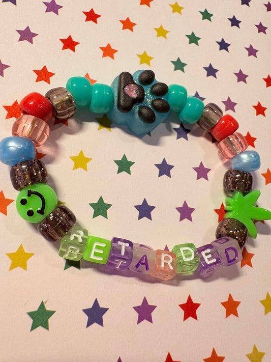 "Retarded" Kandi Bracelet