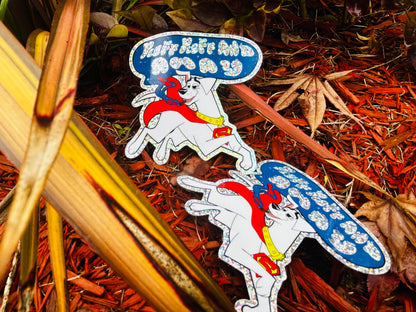 “PUFF PUFF AND AWAY” | Krypto Parody Glitter Sticker