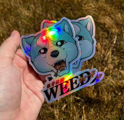 “WEED Anime” | Ginga Holographic Sticker