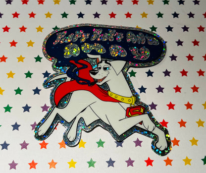 “PUFF PUFF AND AWAY” | Krypto Parody Glitter Sticker