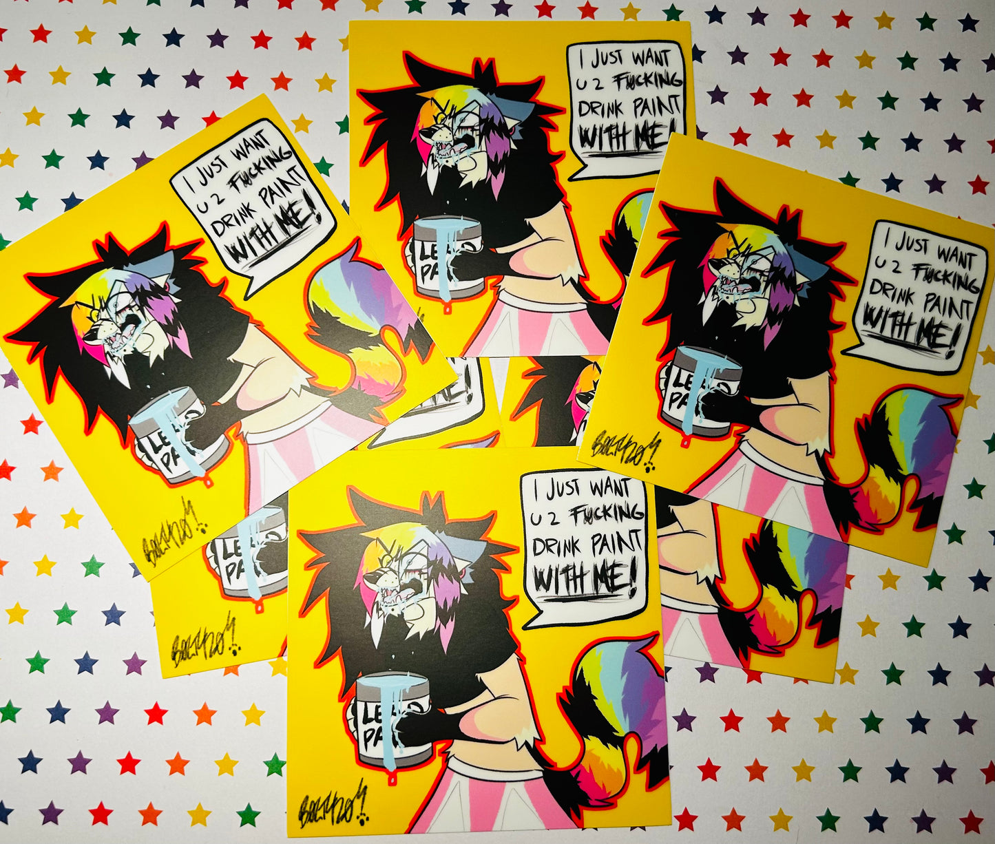 “PAINT DRINKER” | Sparkledog Matte Sticker