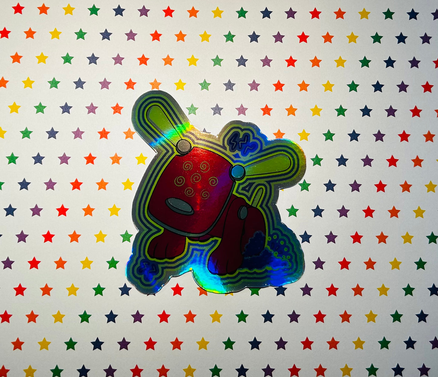 “B4TT3RY 4C!D” | Holographic Sticker