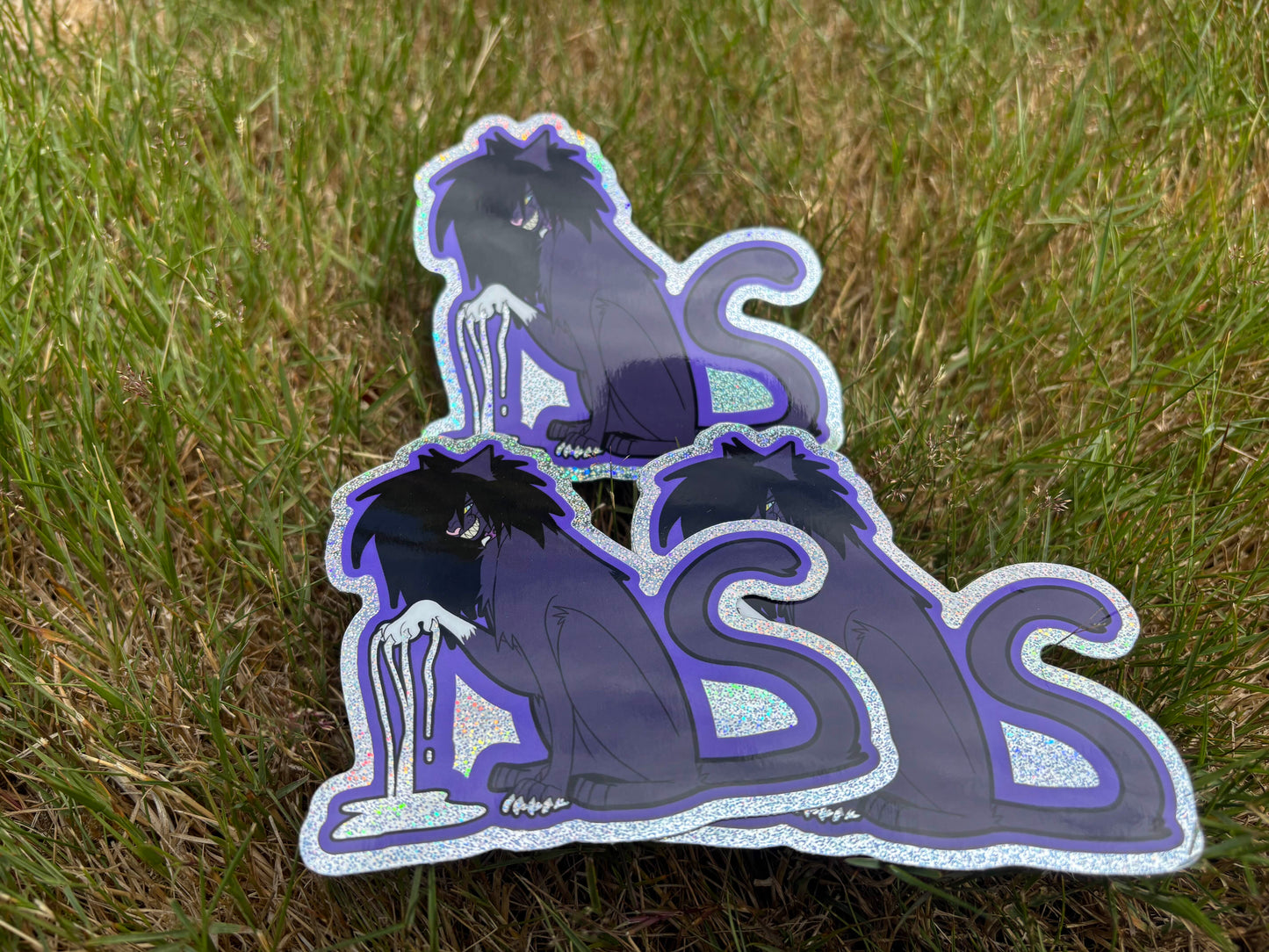 Warrior Cat Scourge Glitter Sticker