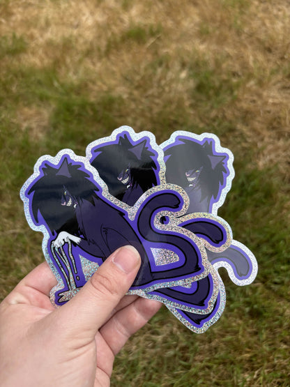 Warrior Cat Scourge Glitter Sticker