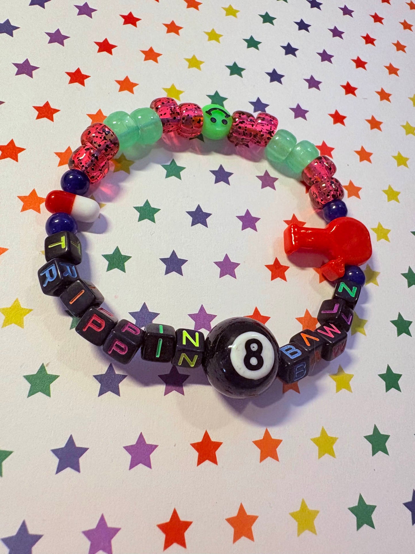 "Trippin Bawlz" Kandi Bracelet