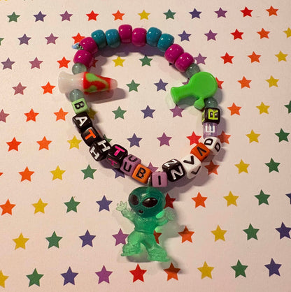 "Bathtub Invader" Kandi Bracelet