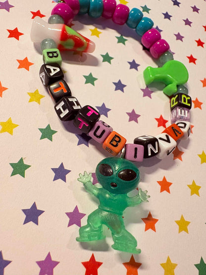 "Bathtub Invader" Kandi Bracelet