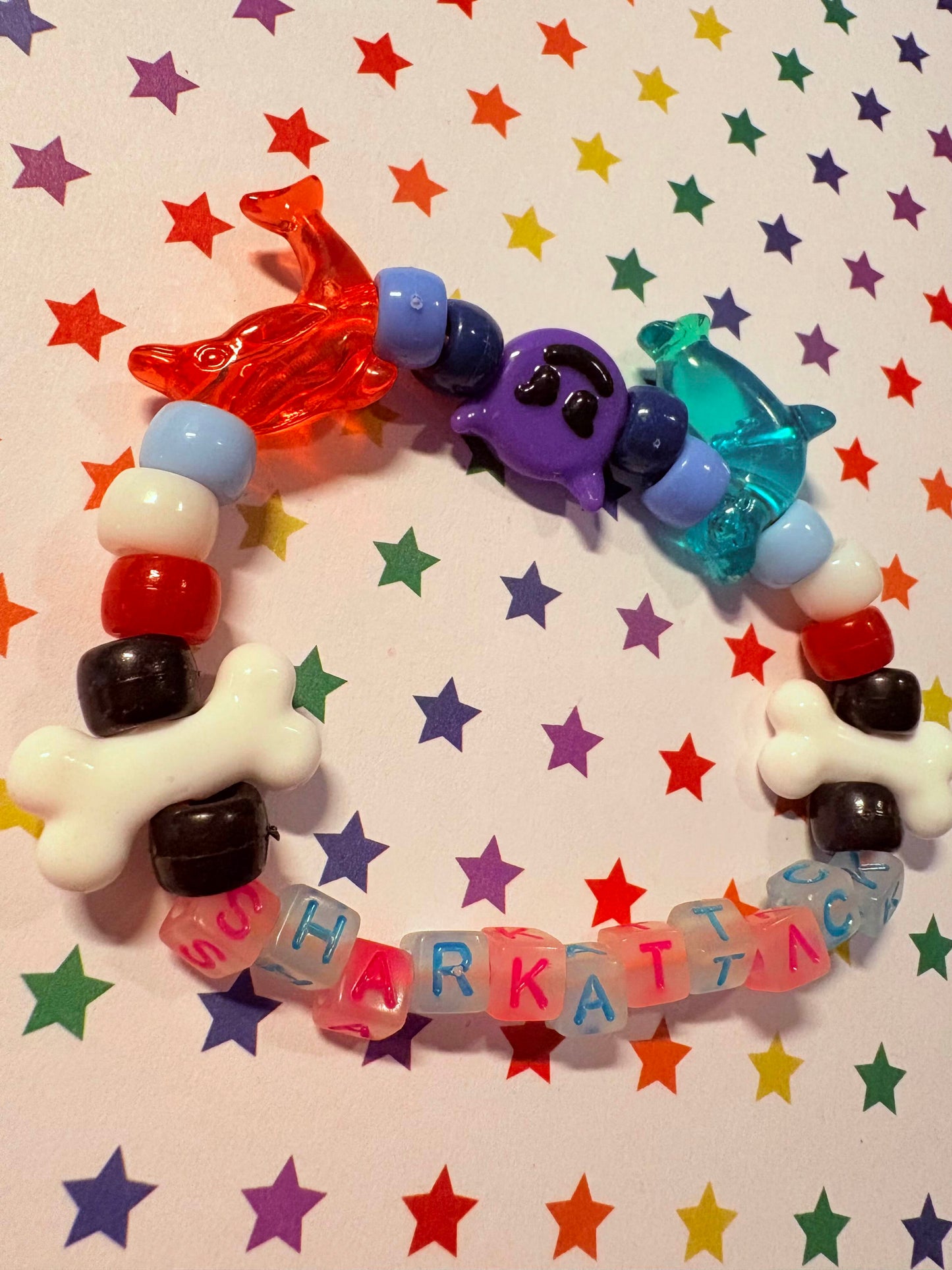 "Shark Attack" Kandi Bracelet