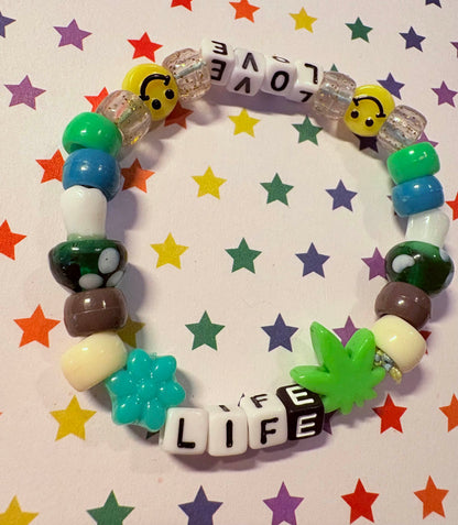"Love... Life" Shrek Themed Kandi Bracelet