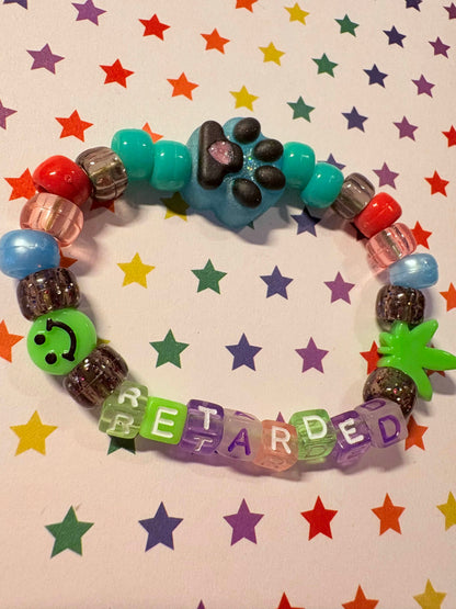 "Retarded" Kandi Bracelet