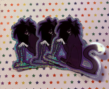 Warrior Cat Scourge Glitter Sticker