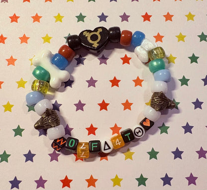 "Wolf At Heart" Kandi Bracelet