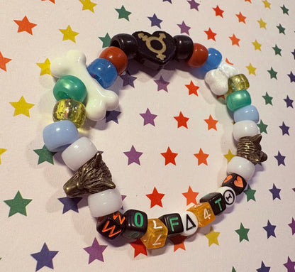 "Wolf At Heart" Kandi Bracelet