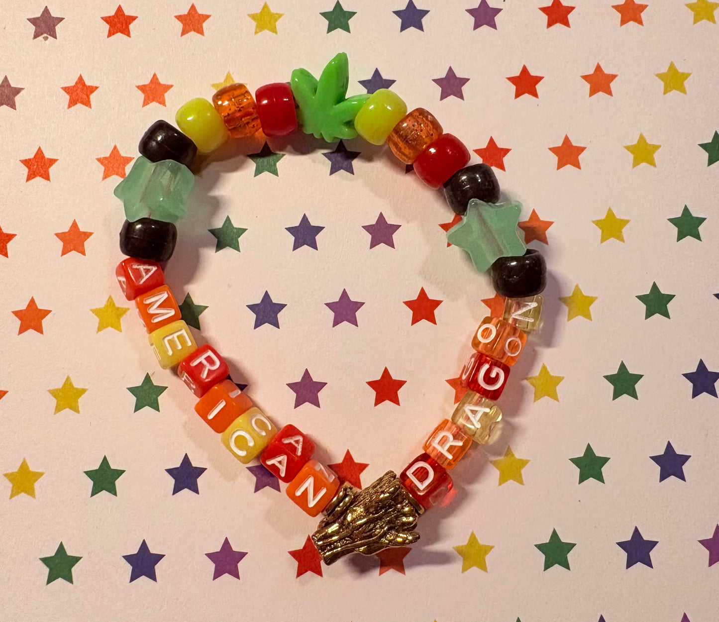 "American Dragon" Kandi Bracelet