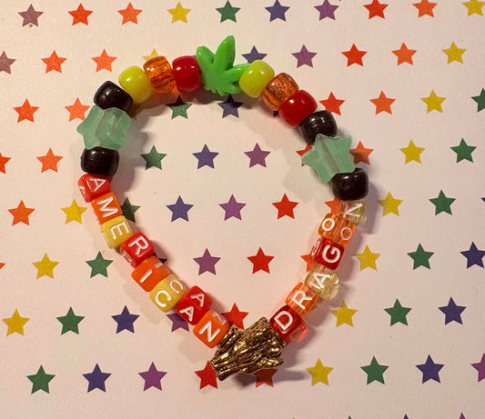 "American Dragon" Kandi Bracelet