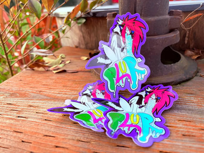 "Sparkledog Vomit" | PLUR Sparkledog Glitter Sticker